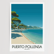 Puerto Pollensa Retro Travel Illustration