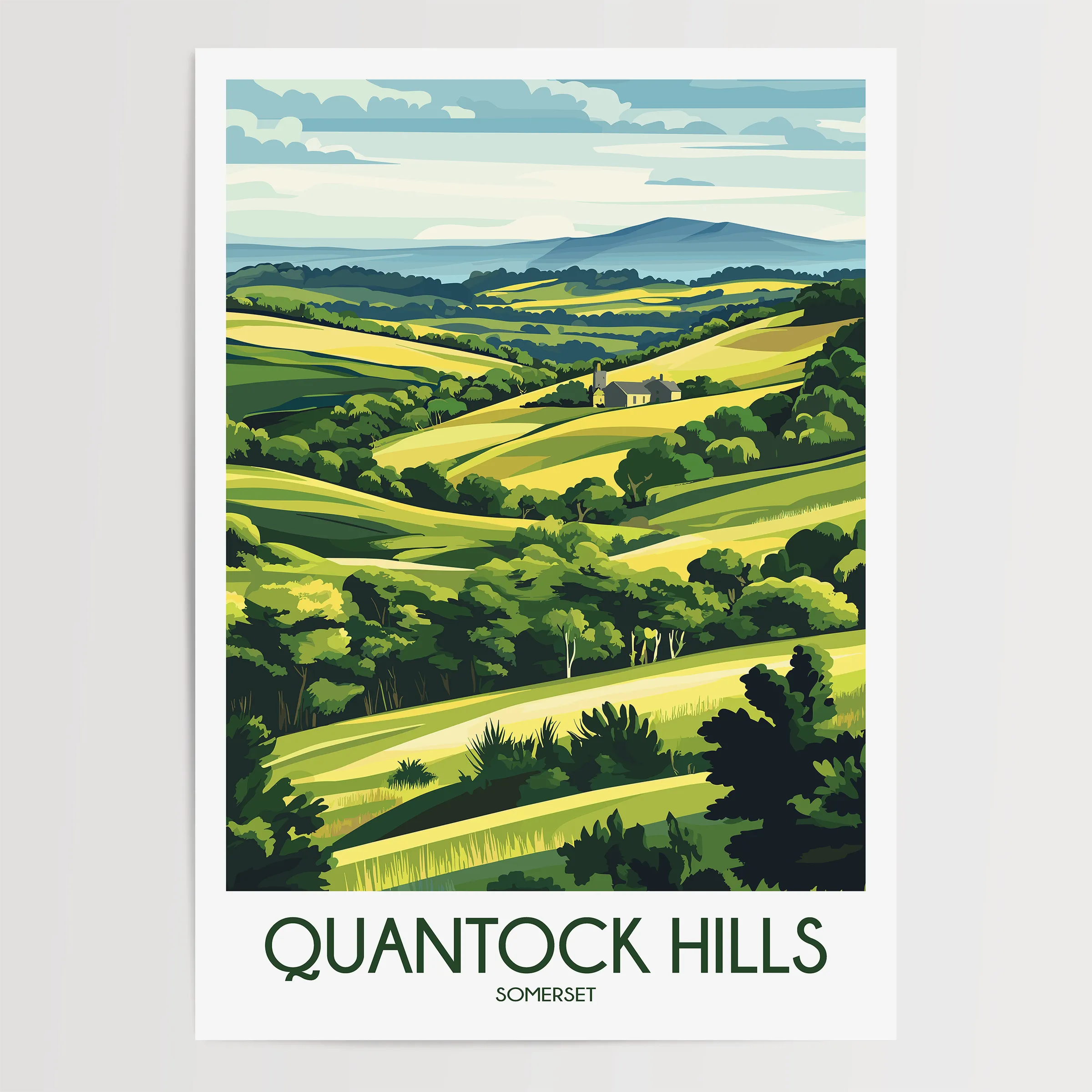 Quantock Hills Destination Art Gift