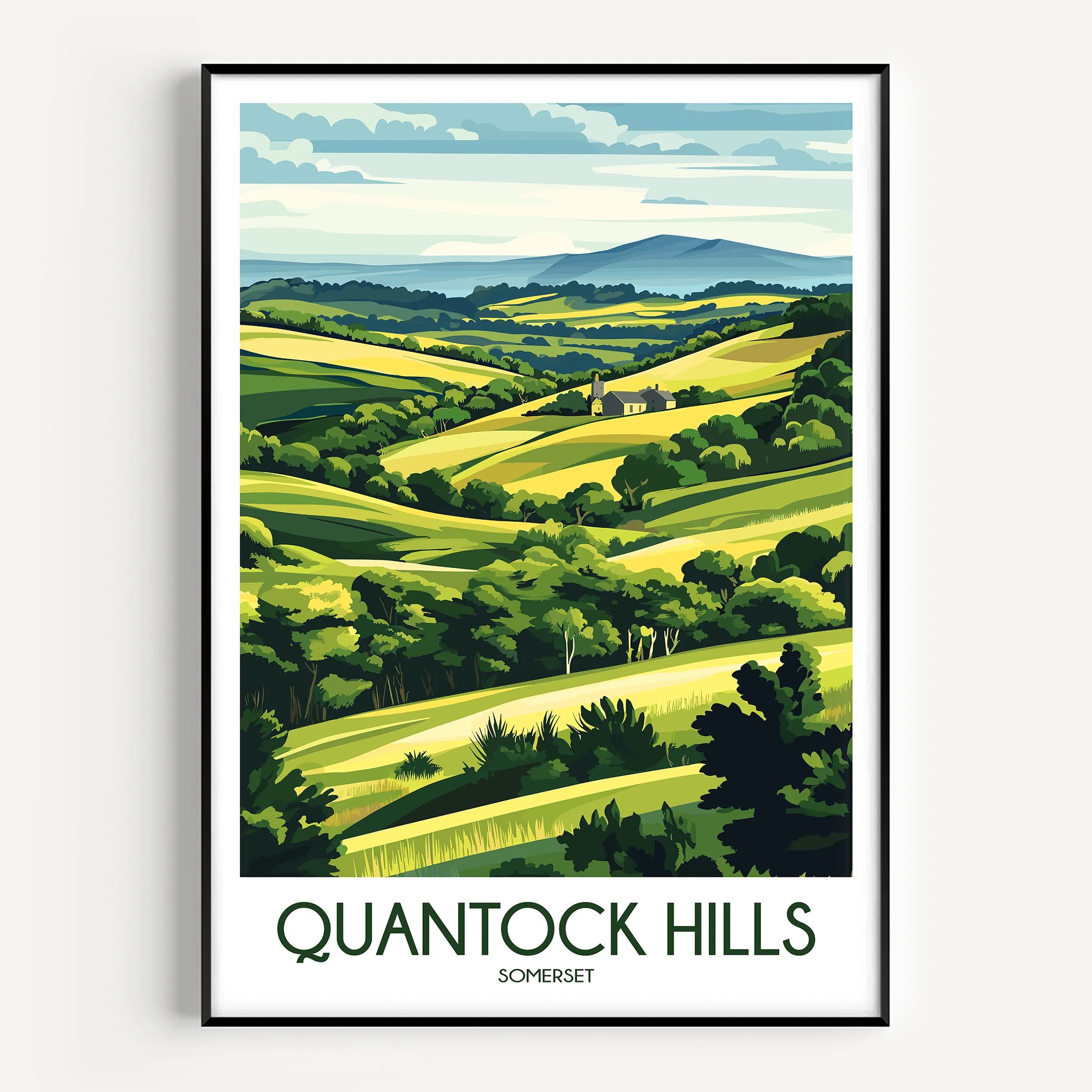 Quantock Hills Scenic Landscape Art