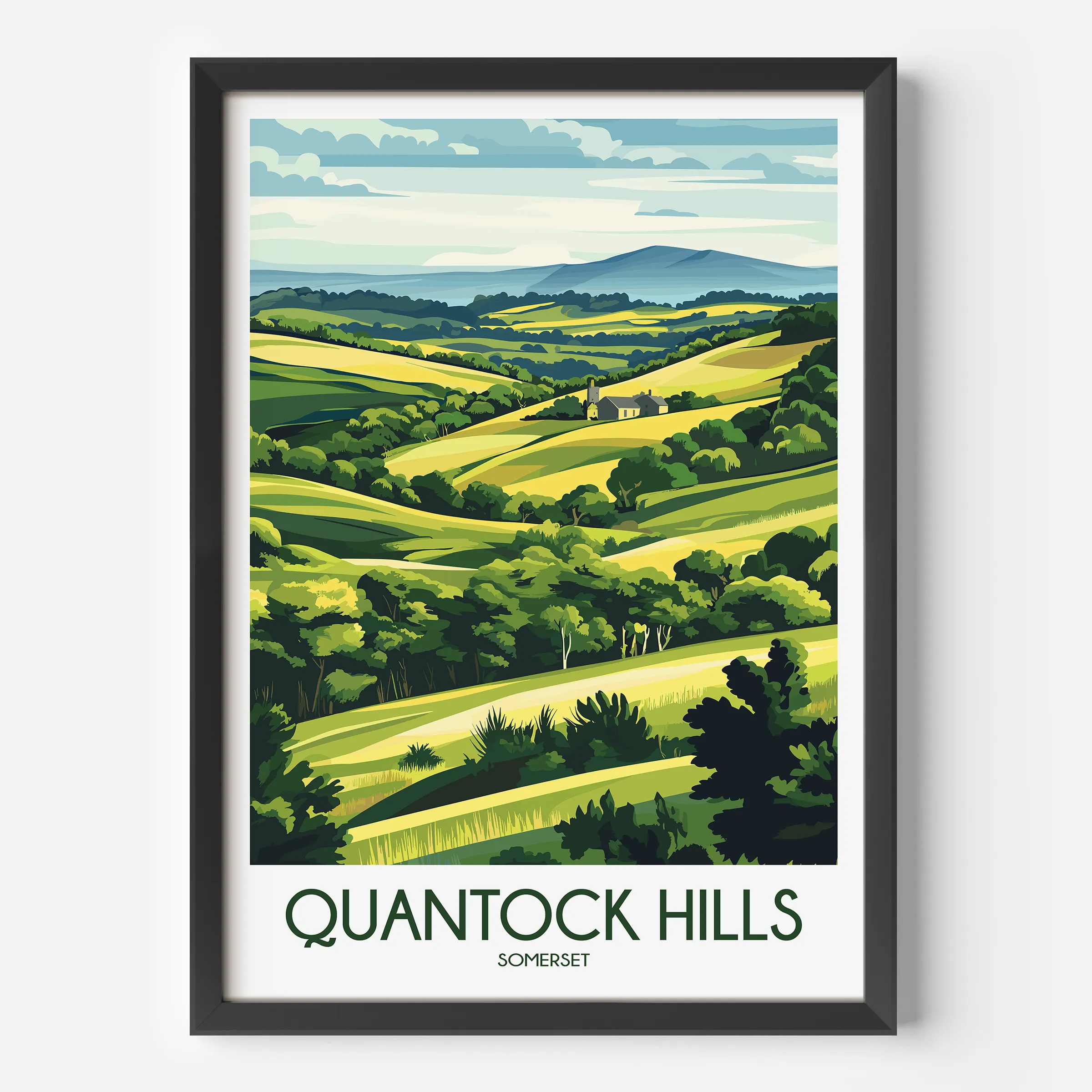 Quantock Hills Souvenir Poster Print