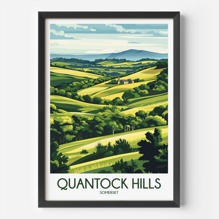 Quantock Hills Souvenir Poster Print