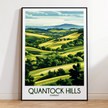 Quantock Hills Vintage Style Print