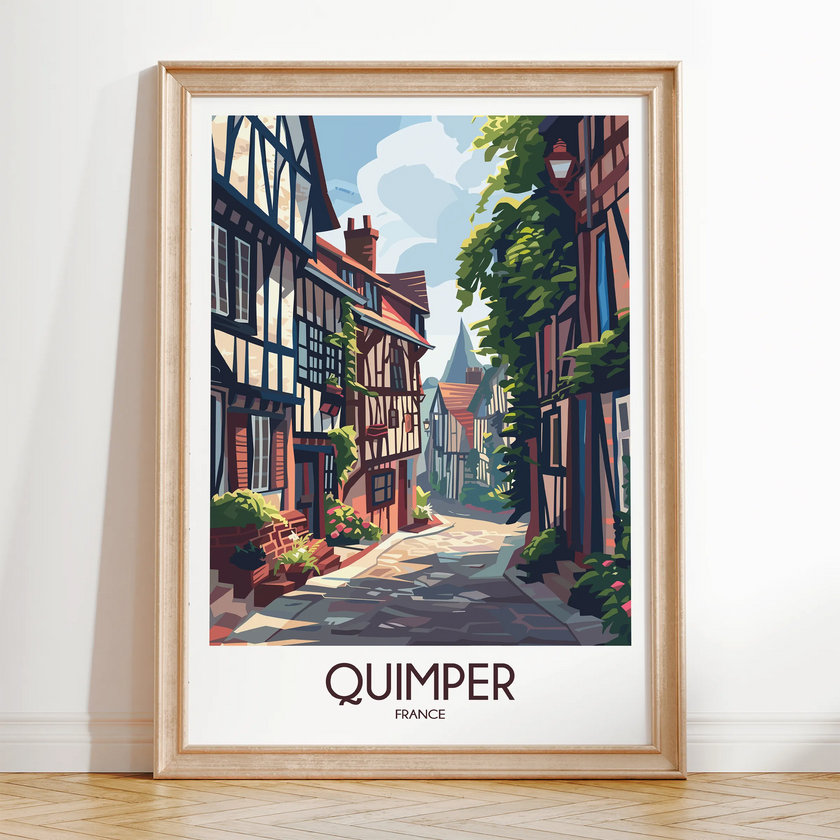 Quimper Modern Travel Poster