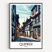 Quimper Modern Travel Poster