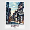 Quimper Retro Travel Illustration