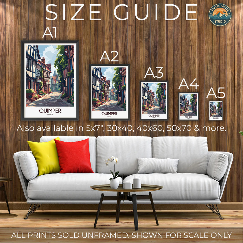 Quimper Vintage Style Print