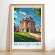 Radcliffe Camera Retro Travel Illustration