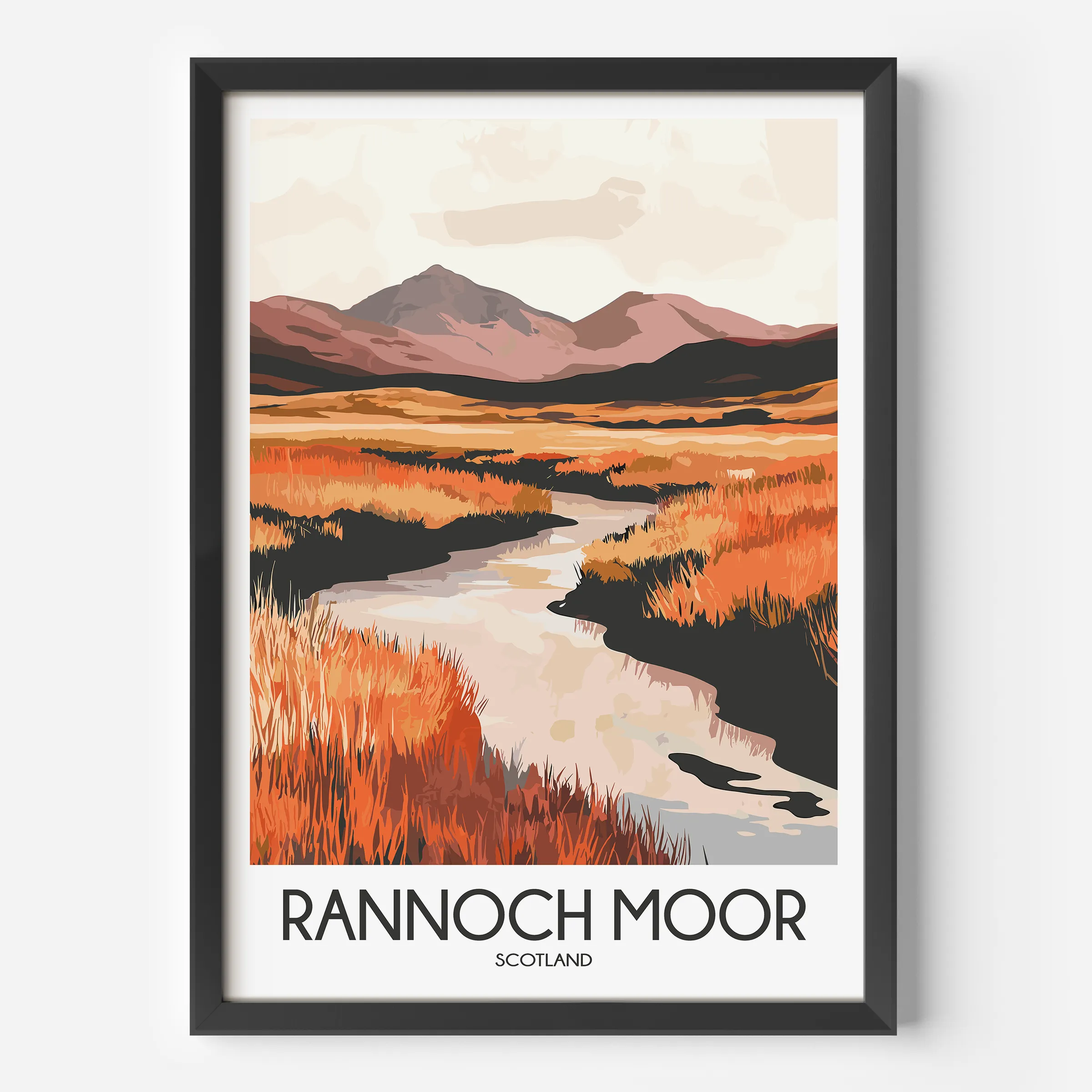 Rannoch Moor Scenic Landscape Art