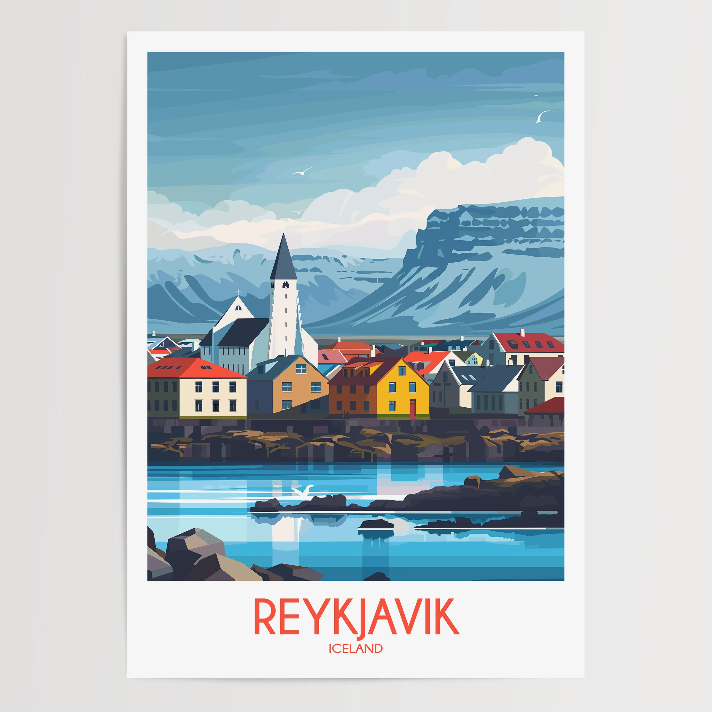 Reykjavik Destination Art Gift