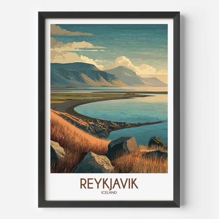 Reykjavik Retro Travel Illustration