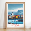 Reykjavik Scenic Landscape Art