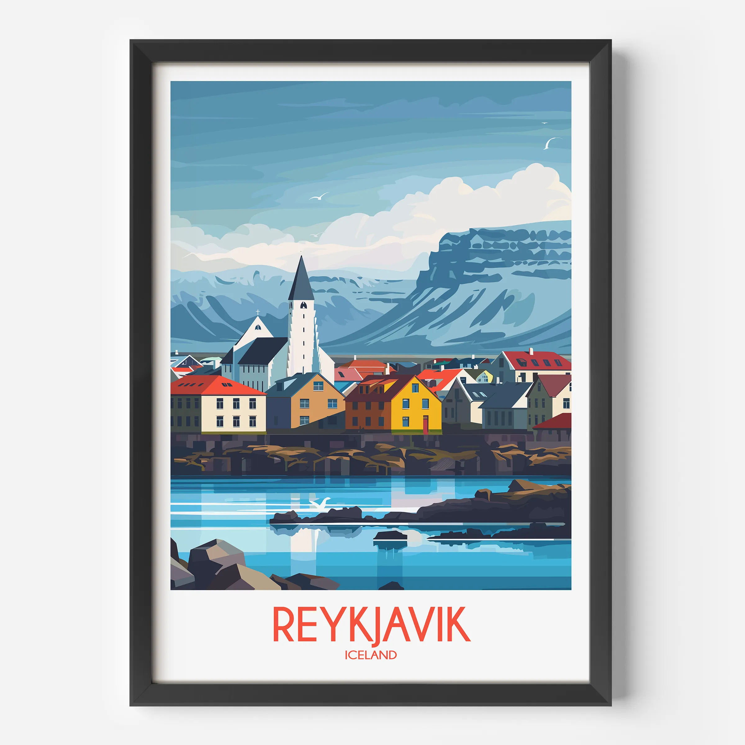 Reykjavik Souvenir Poster Print