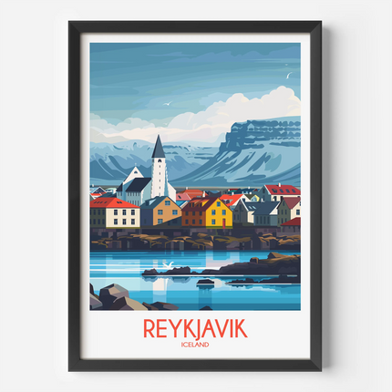 Reykjavik Souvenir Poster Print