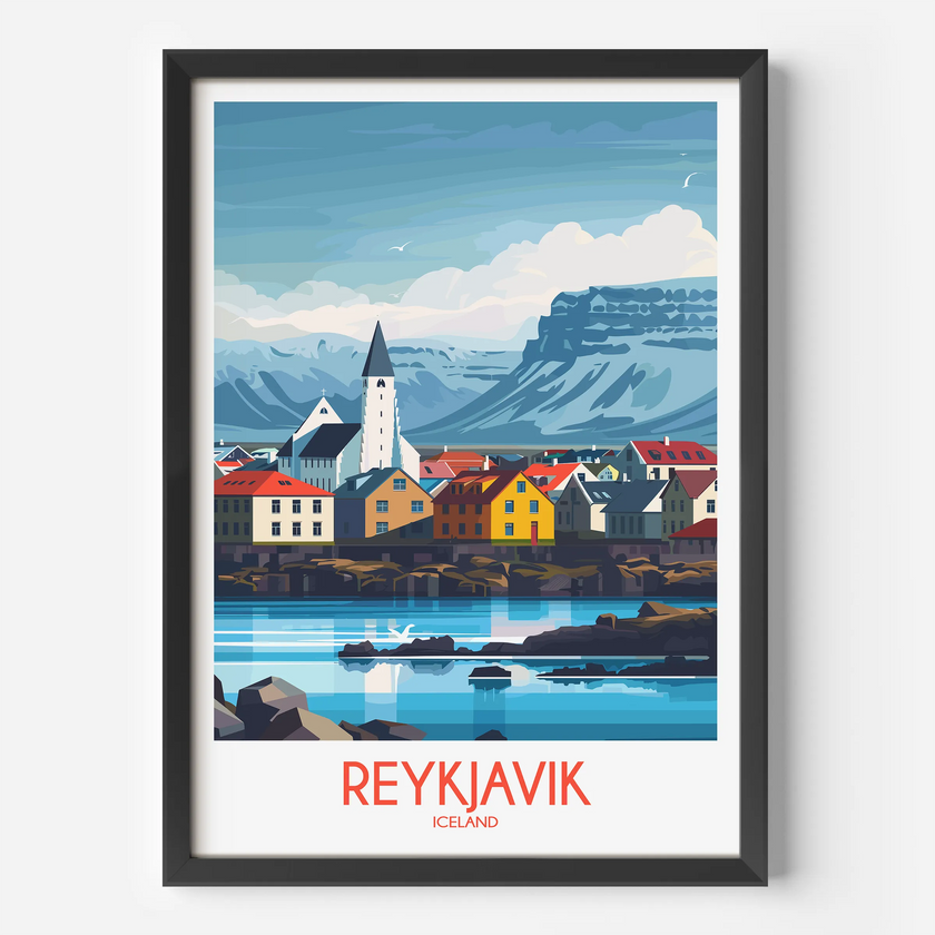 Reykjavik Souvenir Poster Print