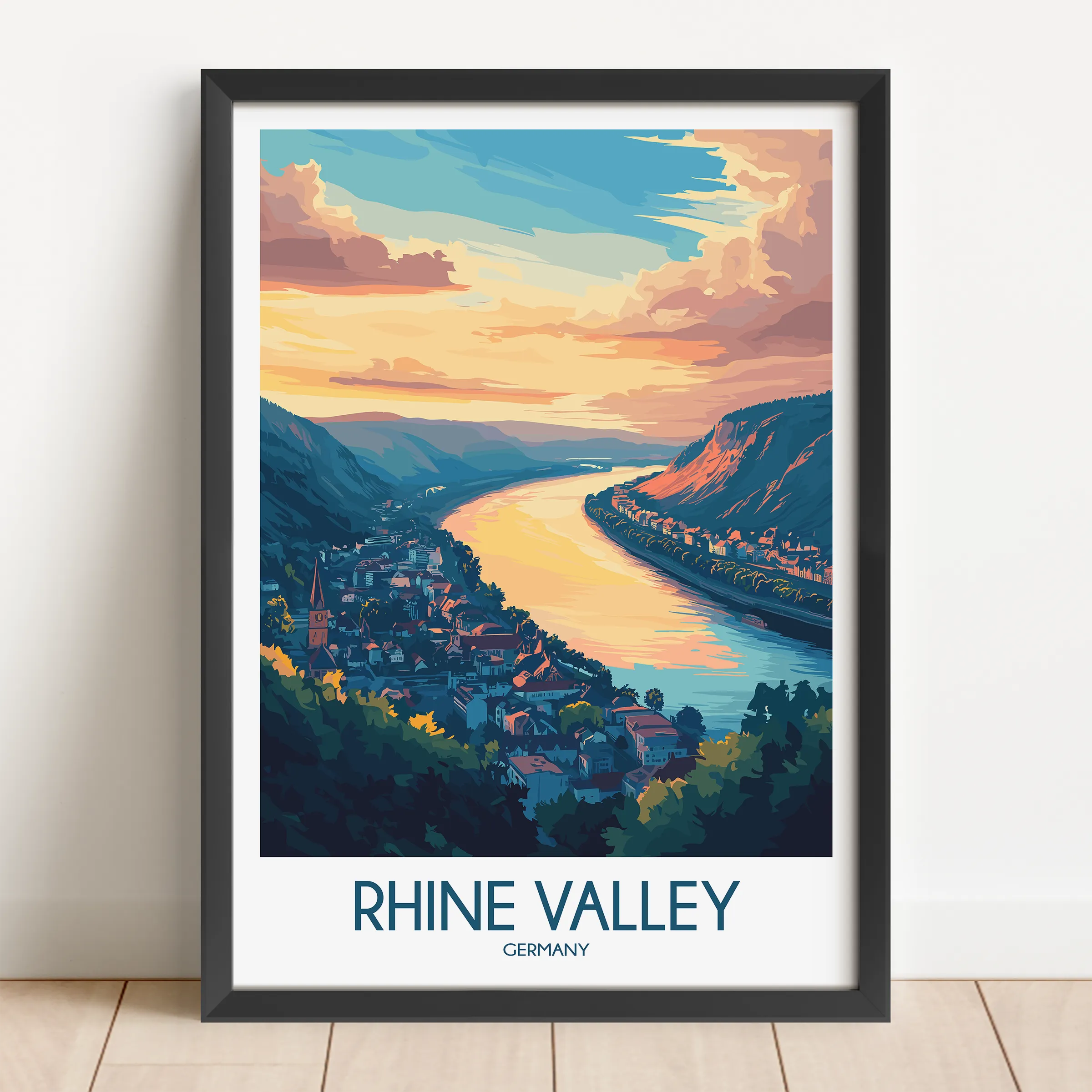 Rhine Valley Destination Art Gift
