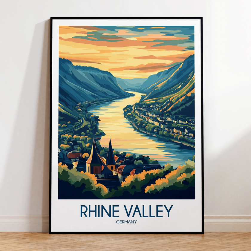Rhine Valley Destination Art Gift