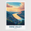 Rhine Valley Scenic Landscape Art