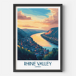 Rhine Valley Vintage Style Print