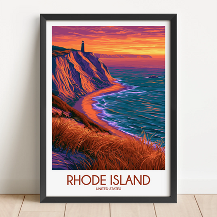 Rhode Island Minimalist Wall Art