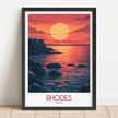 Rhodes Modern Travel Poster