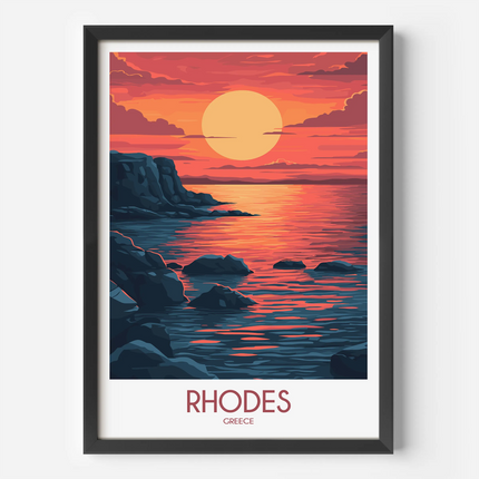 Rhodes Vintage Style Print