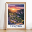 Rhone Valley Modern Travel Poster