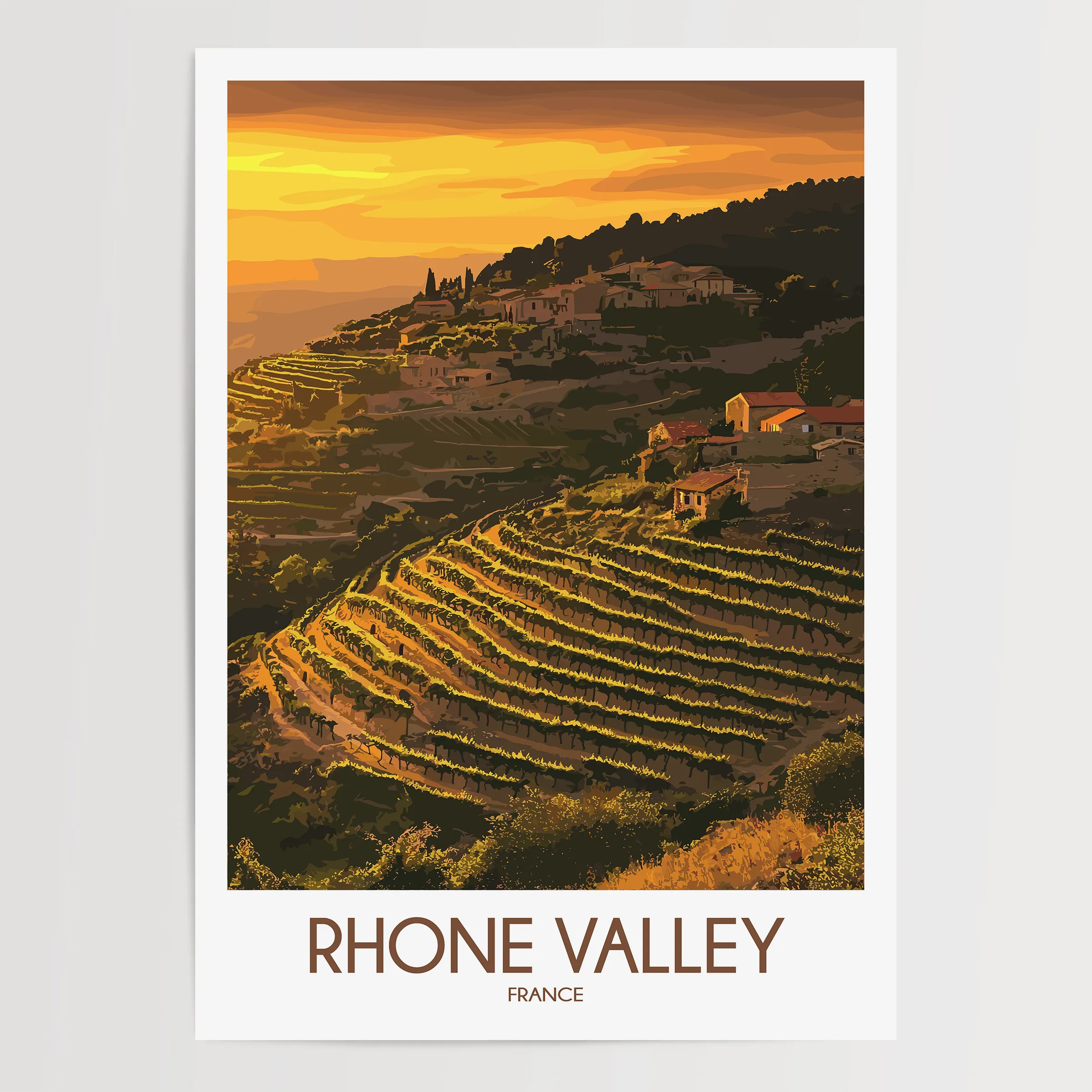 Rhone Valley Scenic Landscape Art