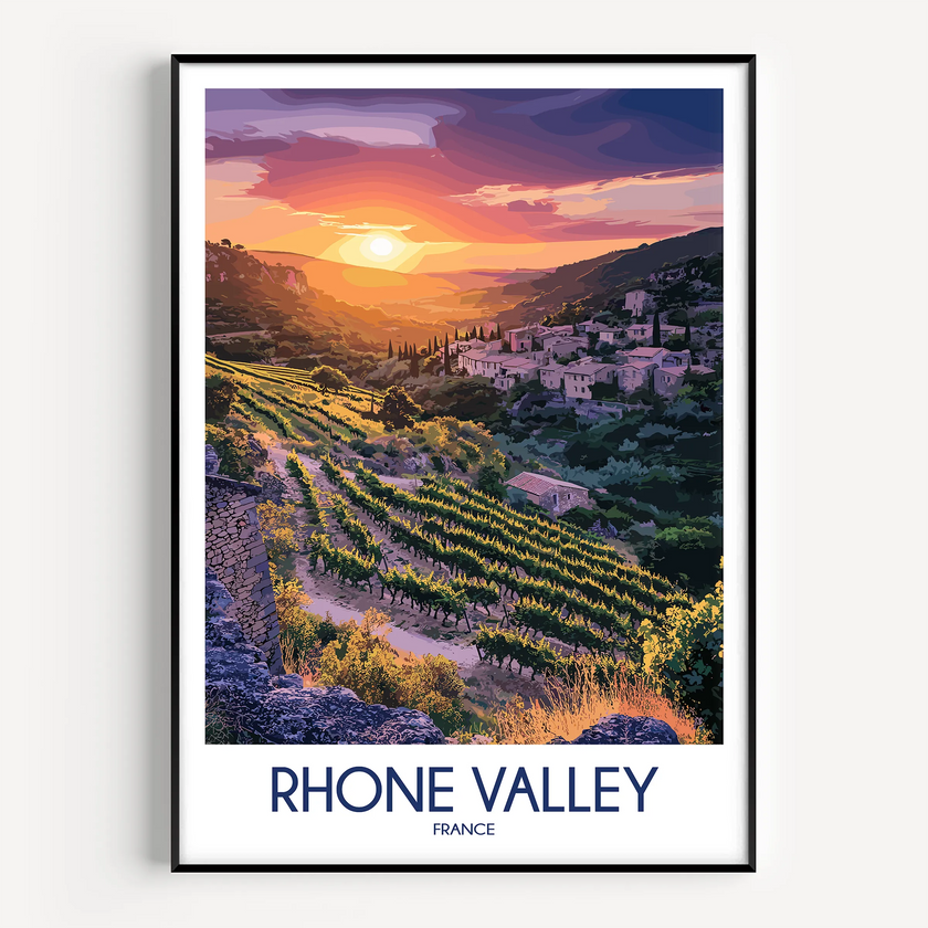 Rhone Valley Vintage Style Print