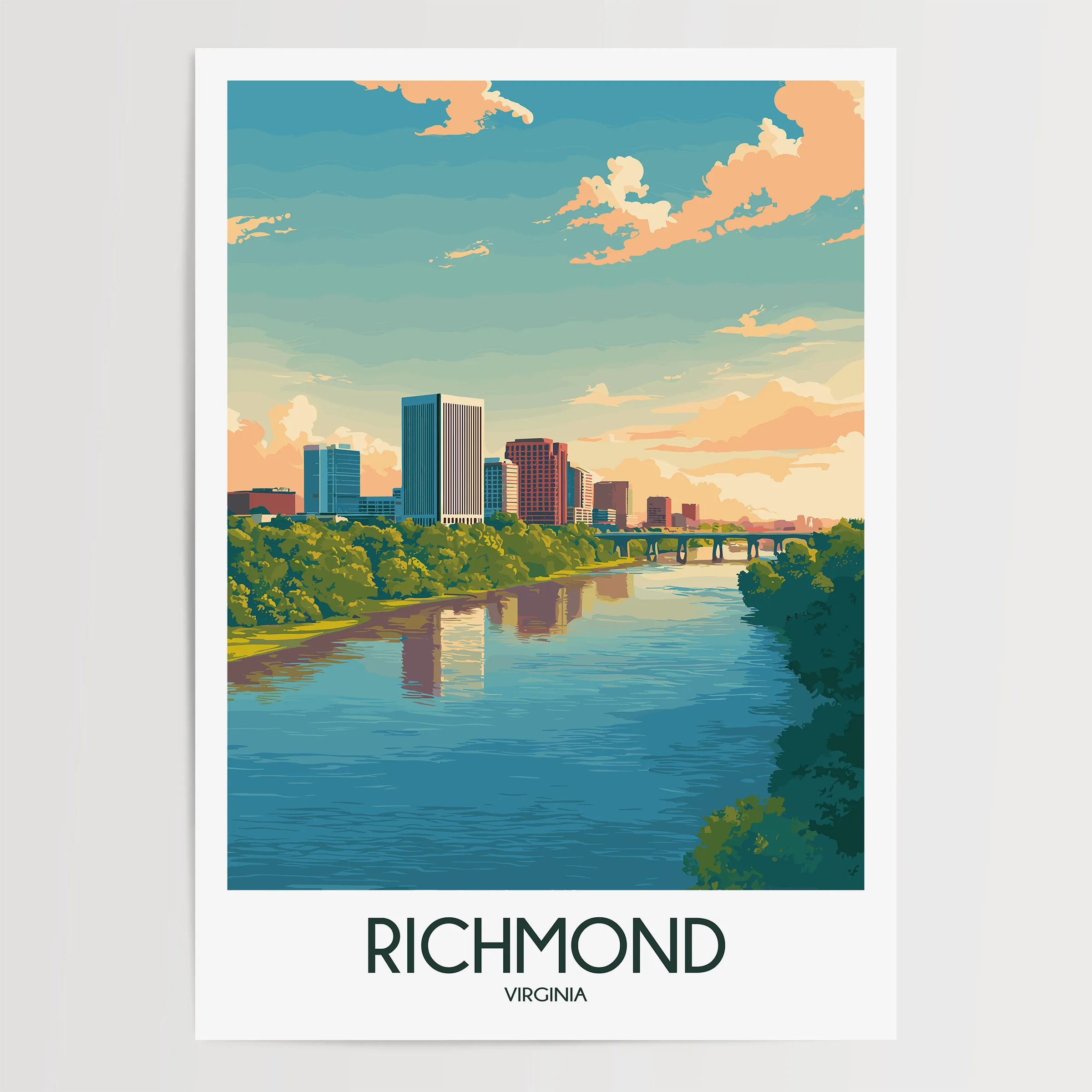 Richmond Vintage Style Print