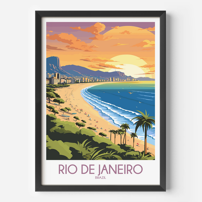 Rio De Janeiro Modern Travel Poster