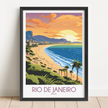 Rio De Janeiro Retro Travel Illustration
