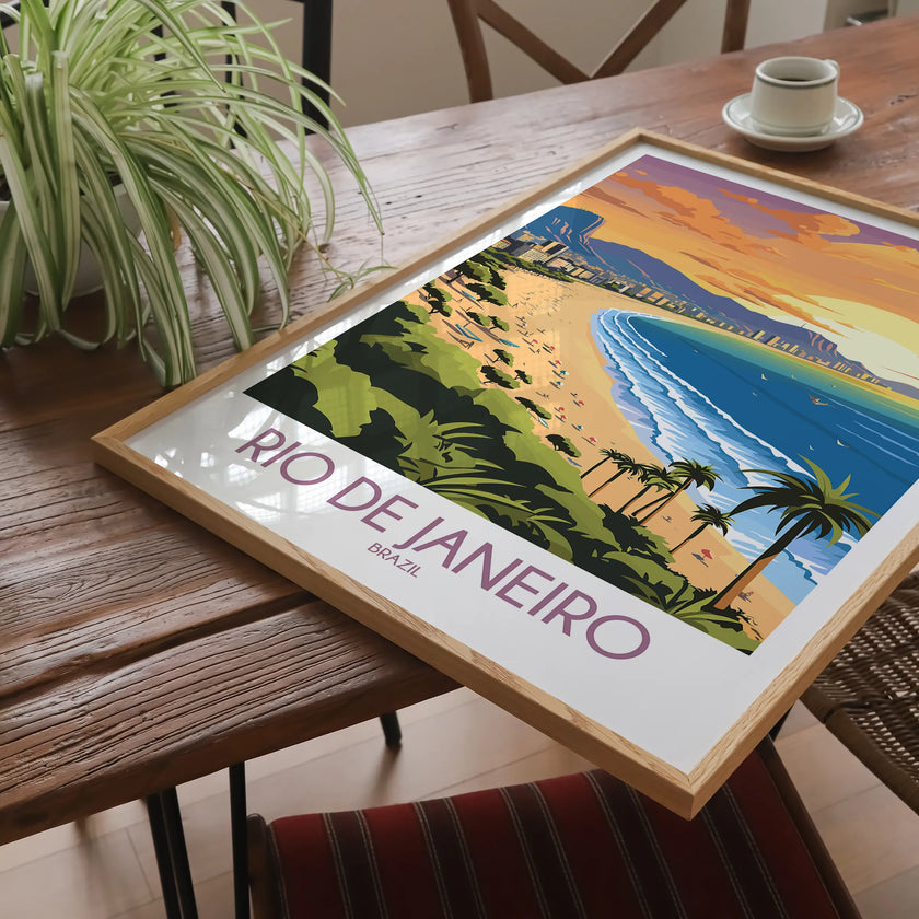 Rio De Janeiro Vintage Style Print