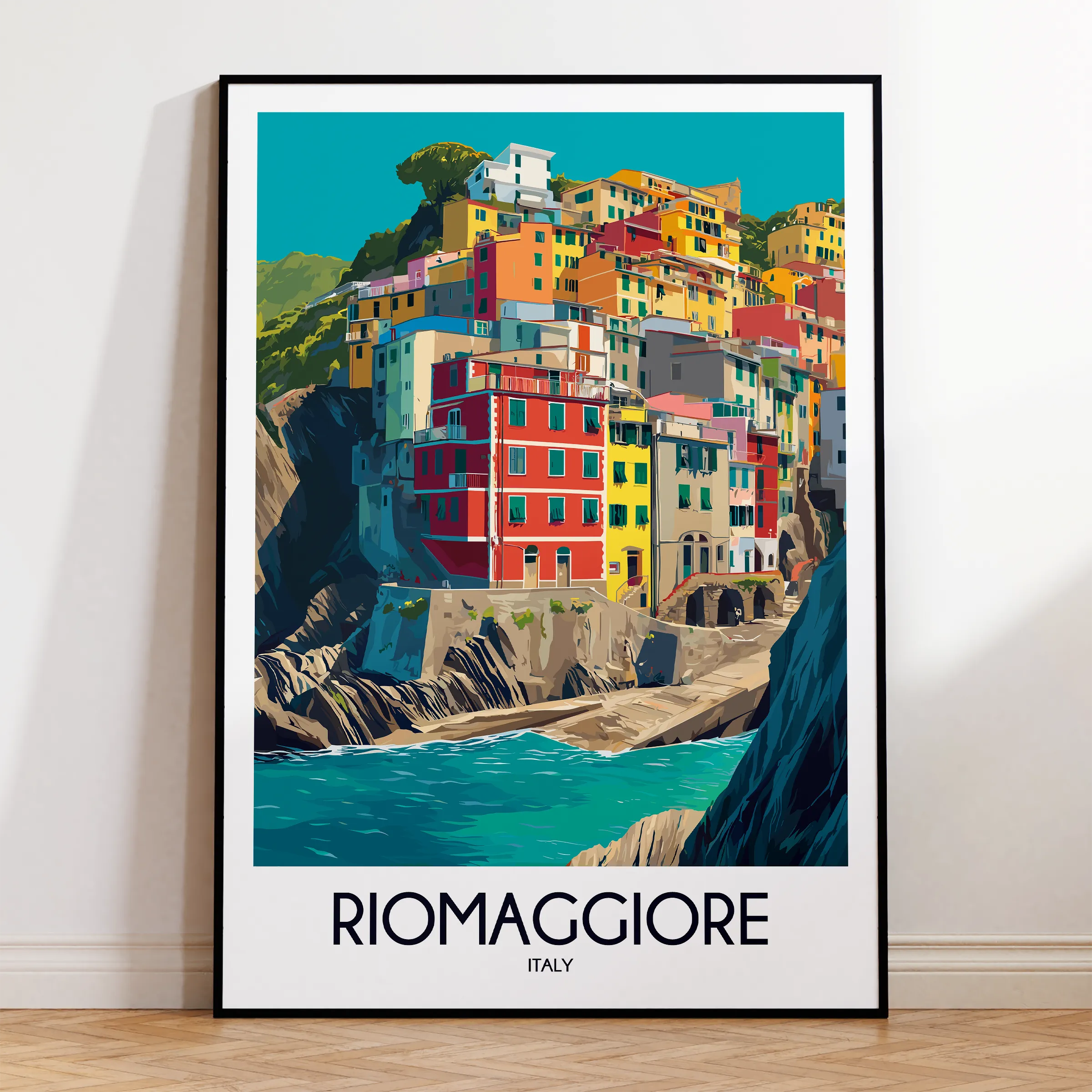 Riomaggiore Modern Travel Poster