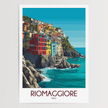 Riomaggiore Retro Travel Illustration