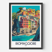 Riomaggiore Retro Travel Illustration