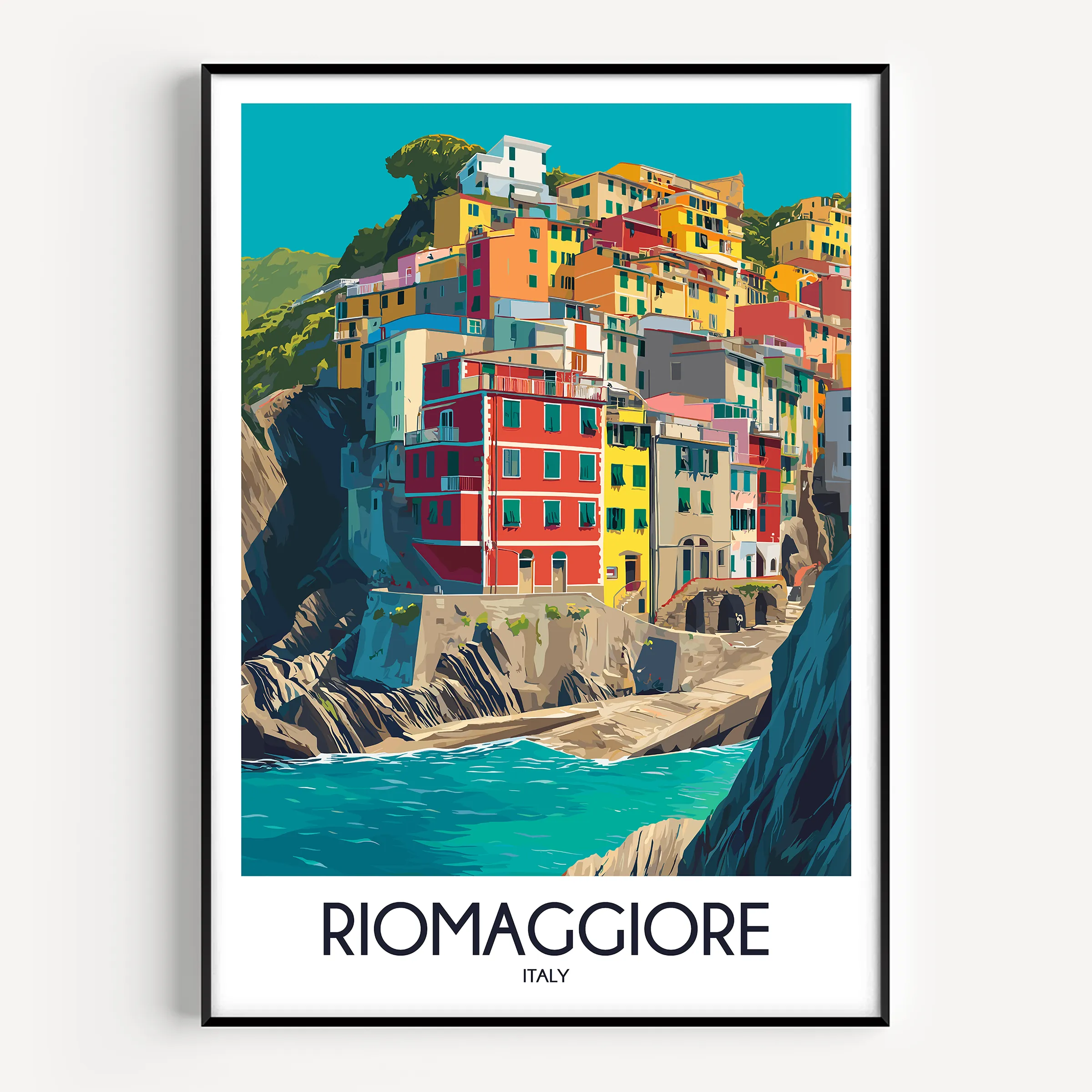 Riomaggiore Scenic Landscape Art