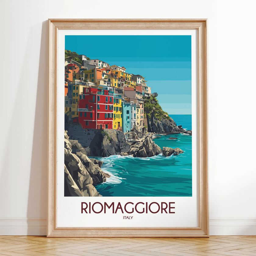 Riomaggiore Vintage Style Print
