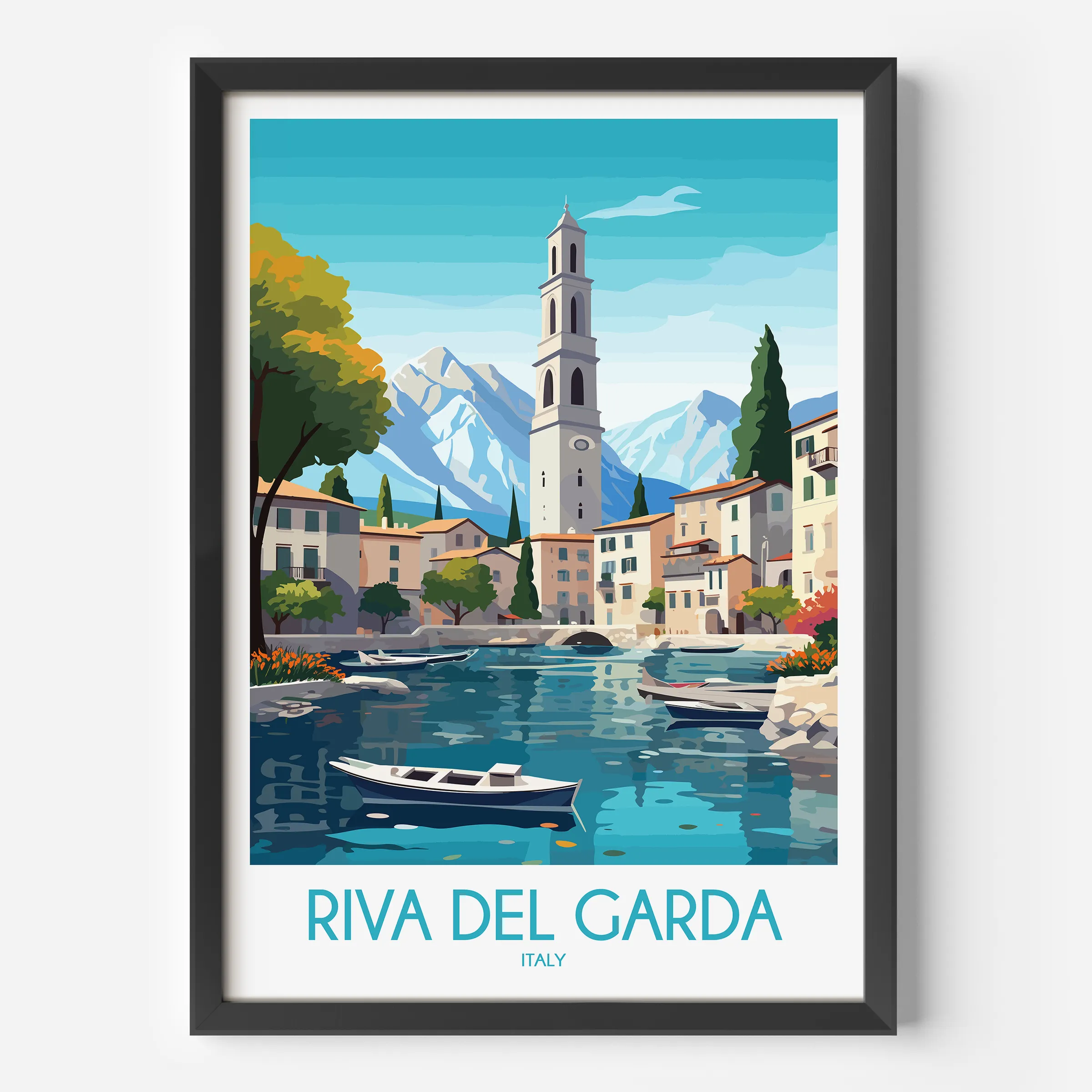 Riva Del Garda Modern Travel Poster