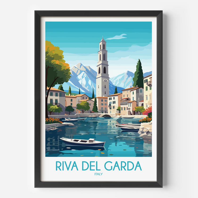 Riva Del Garda Modern Travel Poster