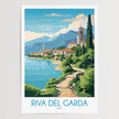 Riva Del Garda Vintage Style Print
