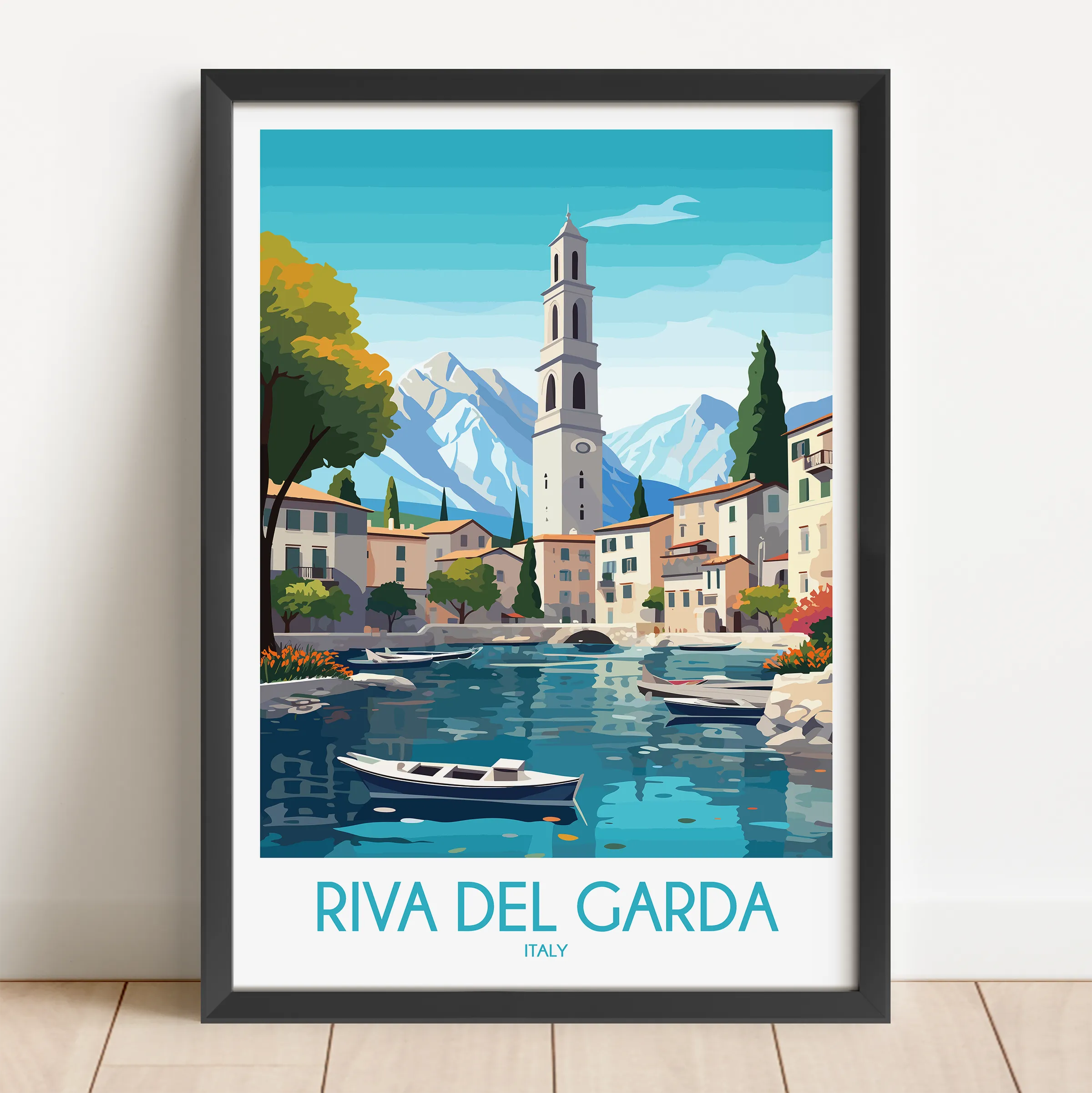Riva Del Garda Vintage Style Print