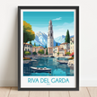 Riva Del Garda Vintage Style Print