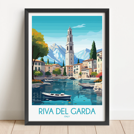 Riva Del Garda Vintage Style Print