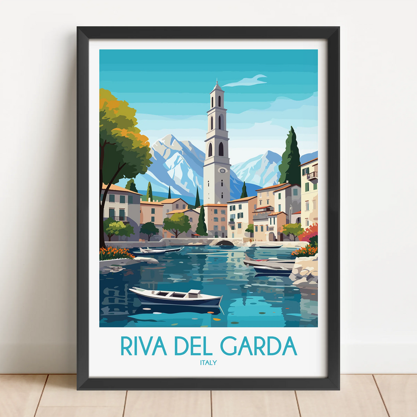 Riva Del Garda Vintage Style Print