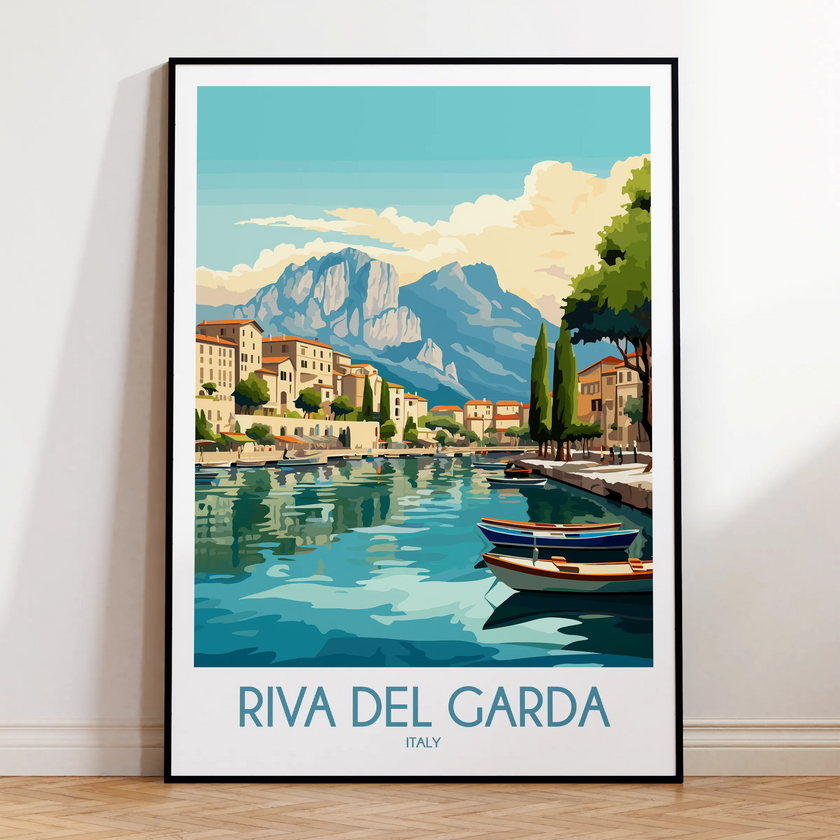 Riva Del Garda Vintage Style Print