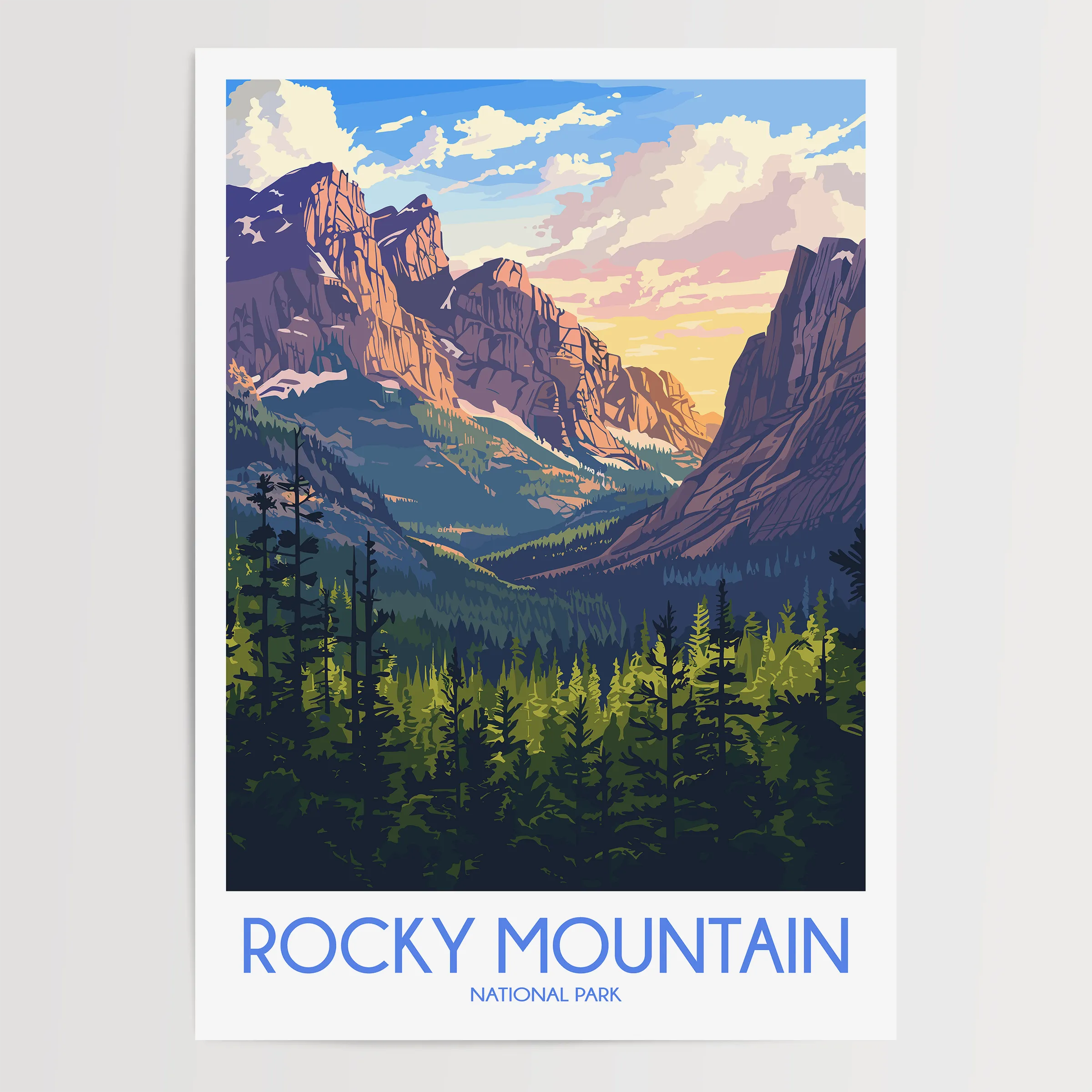 Rocky Mountain Destination Art Gift