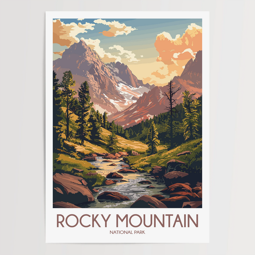 Rocky Mountain Destination Art Gift