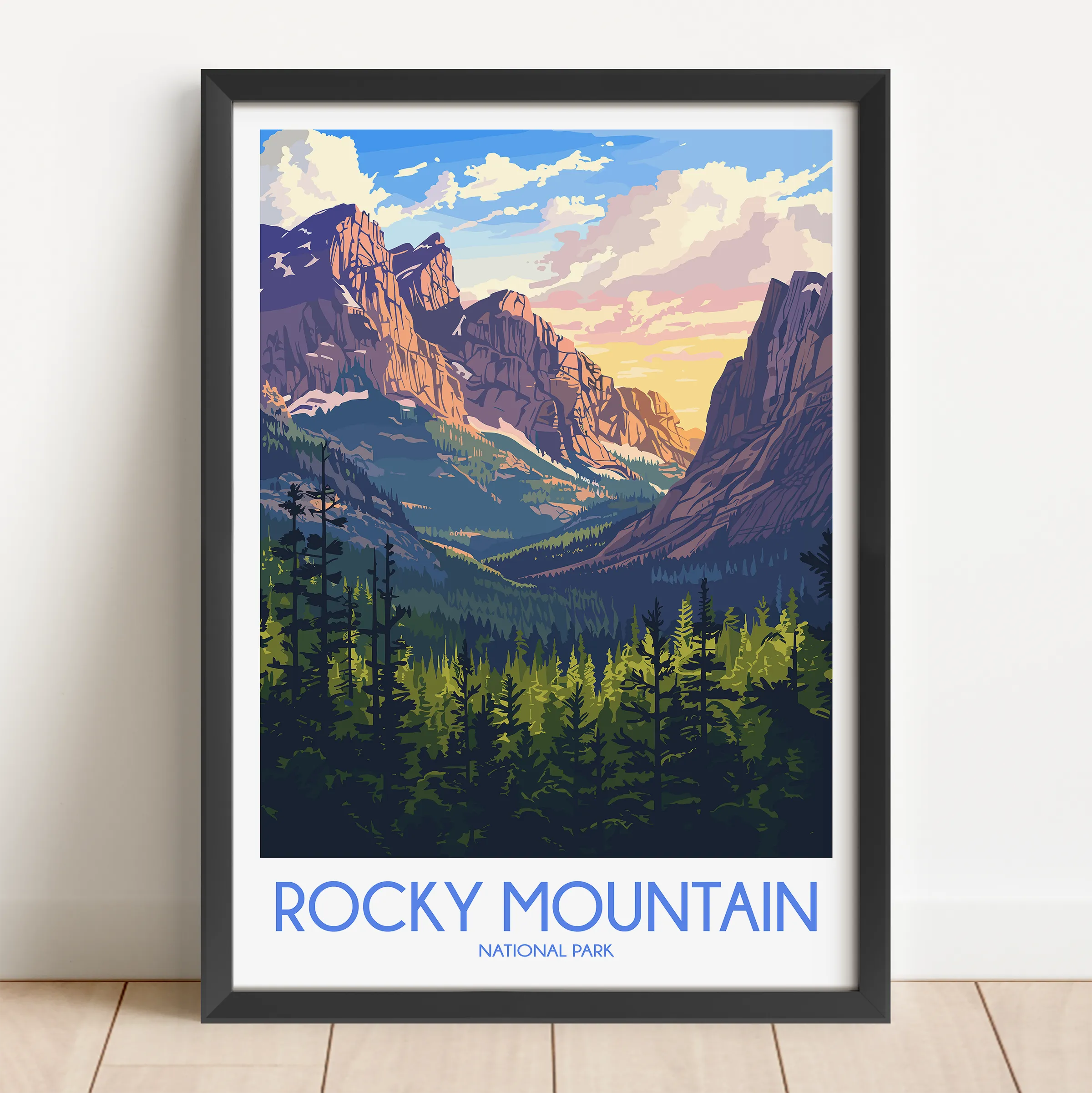 Rocky Mountain Minimalist Wall Art