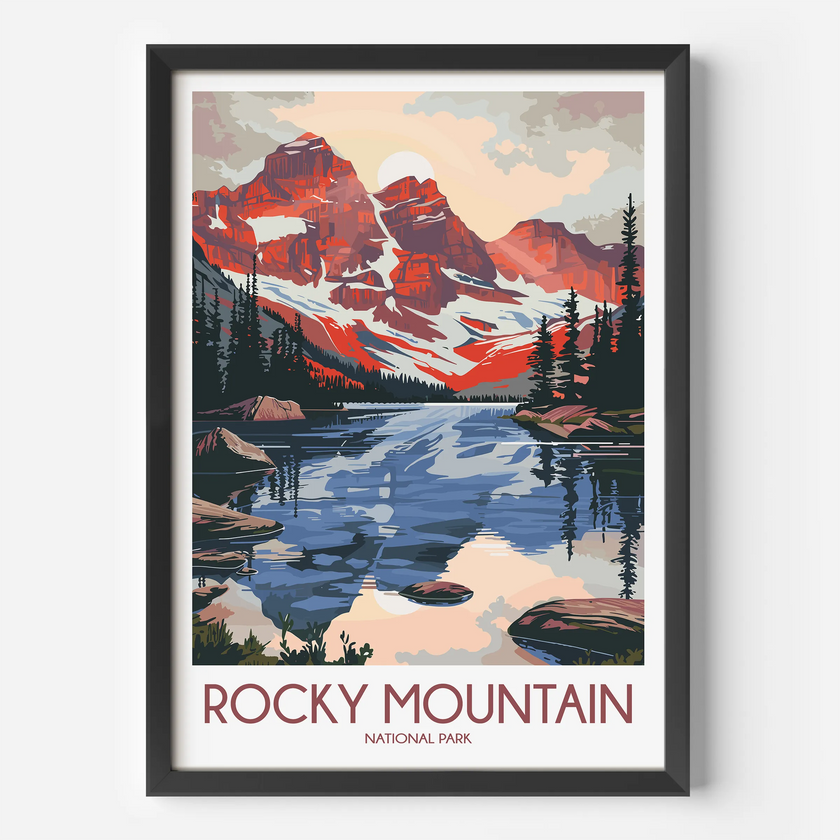 Rocky Mountain Modern Travel Poster