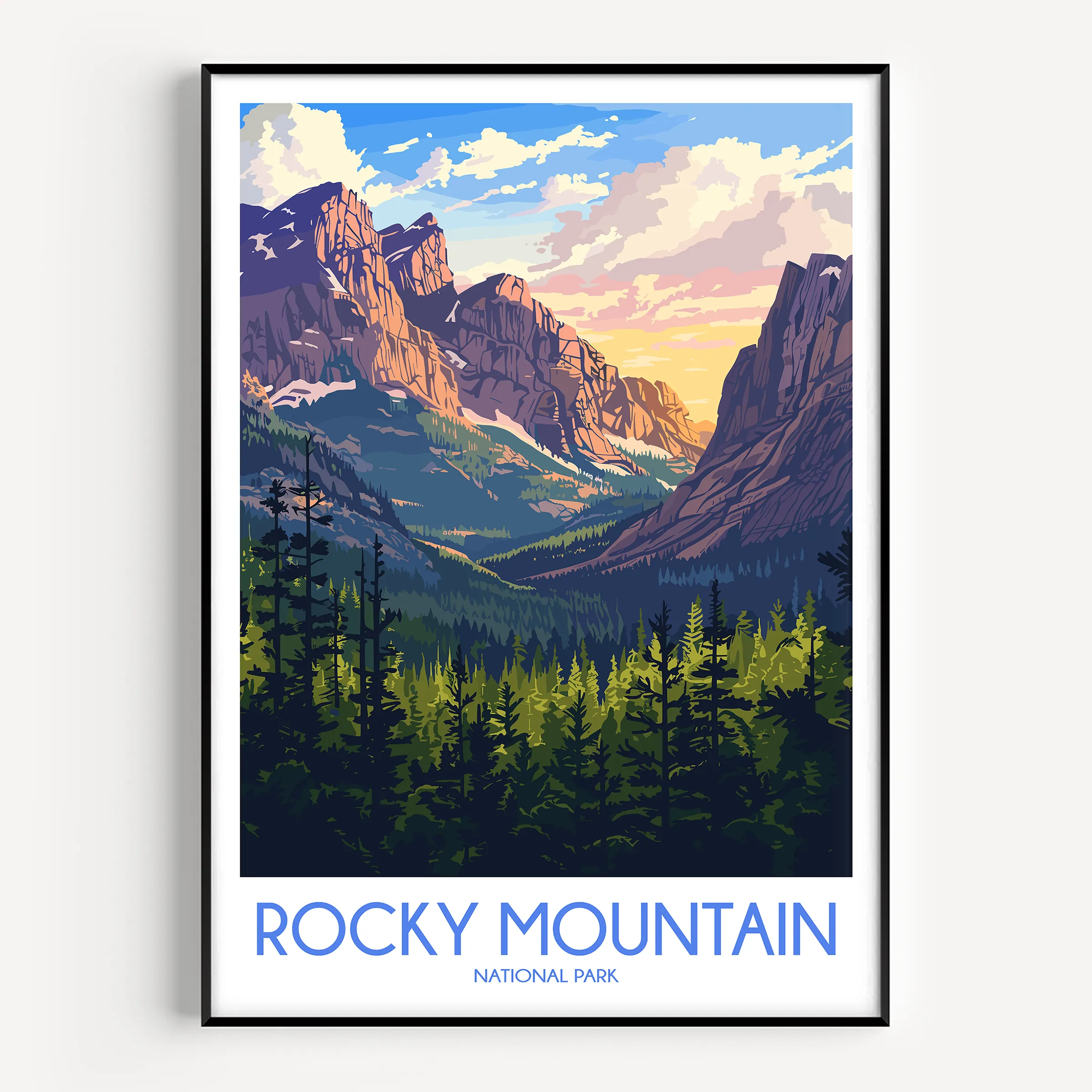 Rocky Mountain Modern Travel Poster